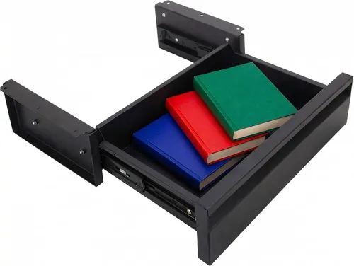 Miniatura 11 de Cajón debajo del escritorio para escritorio de 18 pulgadas, altura ajustable, organizador de almacenamiento extraíble con extensión deslizante