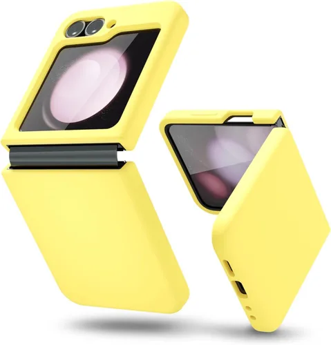 Miniatura 47 de oakxco Funda para teléfono Samsung Galaxy Z Flip 4, agarre de silicona líquida, bonita fina delgada cubierta de gel TPU de goma suave lisa