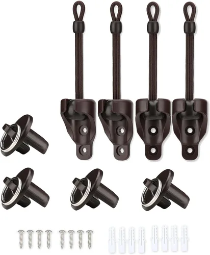 Miniatura 15 de Coolaroo - Piezas de repuesto para atar sombra y tapa de extremo con kit de anillo, resistencia a la intemperie, compatible con persianas