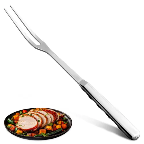 Tenedor de tallado para carne – Tenedor de acero inoxidable de 11 pulgadas, herramienta de parrilla de barbacoa para carne de res, pavo, pechuga,
