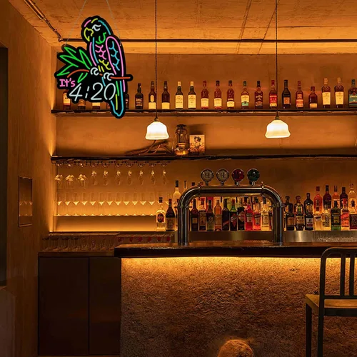 Miniatura 6 de Letreros de neón de 17 x 13 pulgadas, luces de pared para cerveza, bar, club, dormitorio, hotel, pub, cafetería, boda, regalos de fiesta