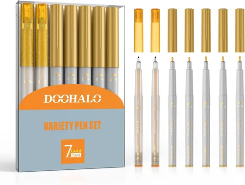 Miniatura 9 de DOOHALO Bolígrafo de gel dorado con purpurina compatible con Cricut Maker 3/Maker/Explore 3/Air 2/Air Gel Gollter marcadores variados para dibujar 7