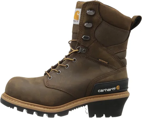 Miniatura 7 de Carhartt Botas de leñador de cuero compuesto impermeable de 8 pulgadas para hombre CML8369 Marrón