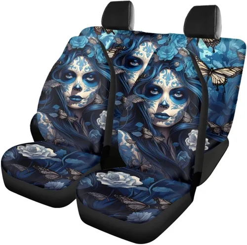 Miniatura 32 de Howilath 250 USA Anniversary - Juego de 4 fundas de asiento de automóvil de ajuste universal para asientos delanteros y traseros para uso en todas