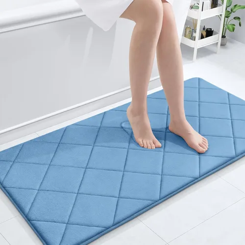 Miniatura 135 de OLANLY Tapete de baño de espuma viscoelástica de 24 x 16 pulgadas, ultra suave y absorbente, lavable a máquina, cómodo tapete de baño para suelo