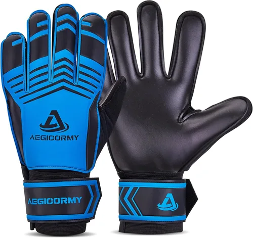 Miniatura 9 de Guantes de portero de fútbol con protección para los dedos para prevenir lesiones, agarre fuerte para enfrentamientos difíciles, guantes de portero
