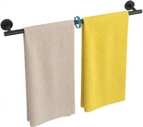 Miniatura 14 de Juego de 5 piezas de herrajes de baño negro mate, juego de toalleros para baño de acero inoxidable SUS304, portarrollos de papel higiénico montado