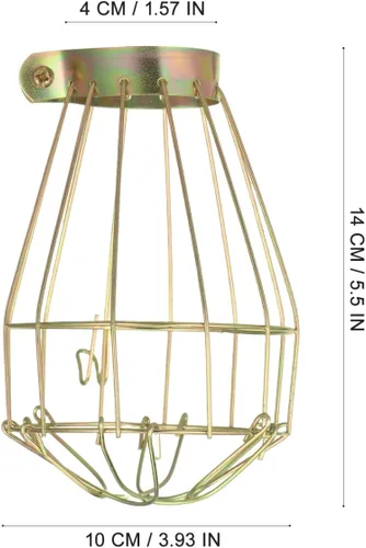 Miniatura 2 de OSALADI Jaula de luz vintage, paquete de 6 protectores de bombilla de metal para lámparas colgantes para el hogar, bar, accesorios de iluminación