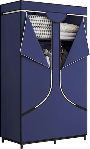 Miniatura 8 de SORCEDAS Portable Closet Wardrobe Organizer Storage with Cover Non-Woben Fabric Portable Wardrobe Closet for Hanging Clothes Racks Shelving 33 Inch