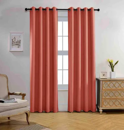 Miniatura 9 de Miuco paneles de cortina de oscurecimiento con arandelas, cortinas opacas con textura para salón, juego de 2
