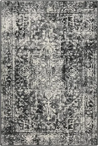 Miniatura 10 de Morebes Alfombras vintage de 2 x 3, alfombra negra para entrada, alfombra lavable para cocina, antideslizante, alfombra para puerta