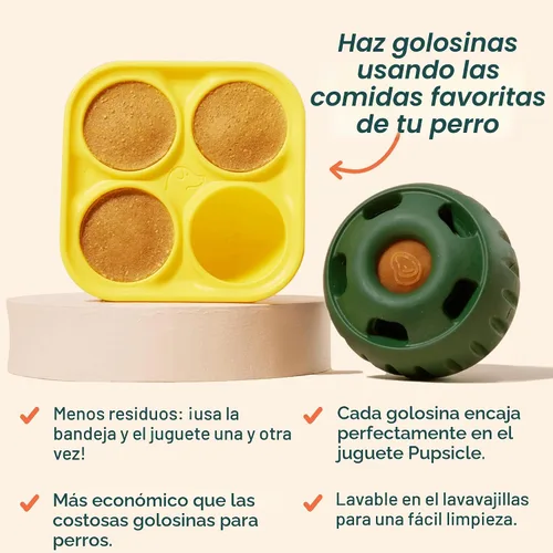Miniatura 3 de WOOF Molde de Bandeja de Golosinas Pupsicle, Pequeño 10-25 libras, Moldes de Silicona para Golosinas para Perros, Apto para Lavavajillas, Bandeja