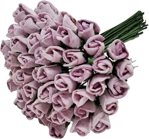 Miniatura 15 de ChangThai Design 50 piezas de papel de rosa blanca de ¼ pulgadas de diámetro, ramo de flores para álbumes de recortes, manualidades, papel