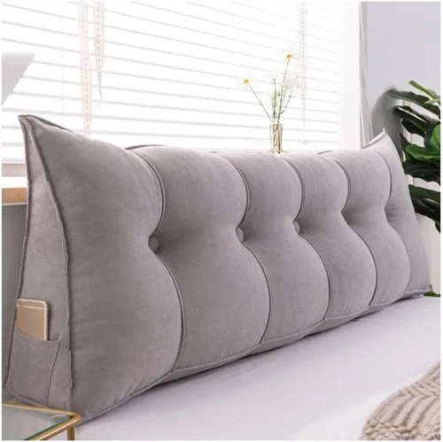 Miniatura 10 de Almohadas de cuña para cabecero + almohada de cuña para descansar y leer, cojín triangular súper suave, soporte de posicionamiento, almohadas largas
