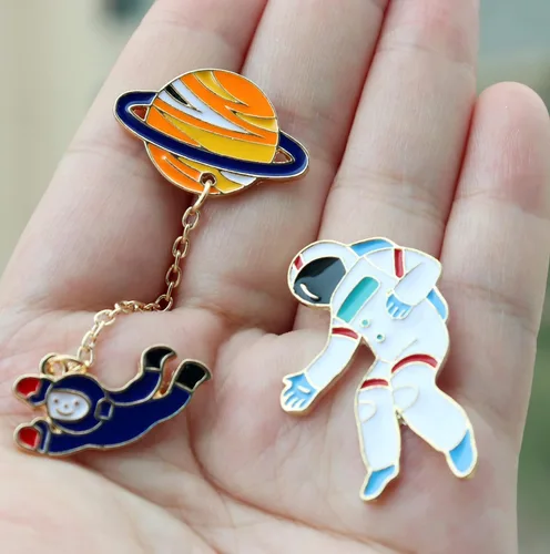 Miniatura 2 de Enamel juego de lindos prendedores para mochila, aleación, UK_B07C6P4MFM