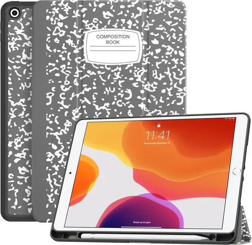 Miniatura 17 de Soke - Funda para iPad de 9ª generación 2021/8ª generación 2020/7ª generación 2019 con soporte para lápices - Funda de protección premium a prueba