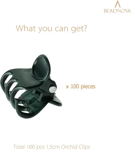 Miniatura 2 de BEADNOVA Clips para plantas, 100 clips para orquídeas, clips de soporte de orquídeas, clips de vid para plantas, para soporte, flores, orquídeas