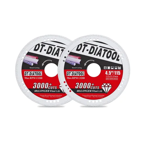Miniatura 24 de DT-DIATOOL Ruedas de corte de diamante de 4 x 7/8 "para cuchillas de corte de metal de acero y hierro para amoladora angular