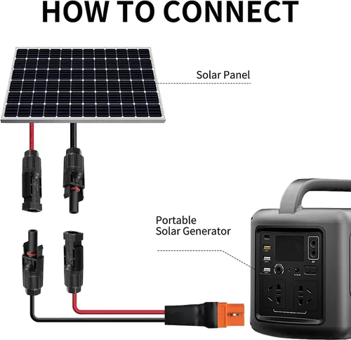 Miniatura 6 de Cable de extensión solar a XT60i 10AWG XT60I-F 6mm2 cable solar compatible con estación de energía portátil (10AWG 5 pies)