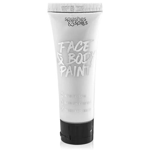Splashes & Spills - Crema de pintura facial y corporal, 1.0 fl oz (1.0 fl oz), disfraz y maquillaje de disfraces (blanco)