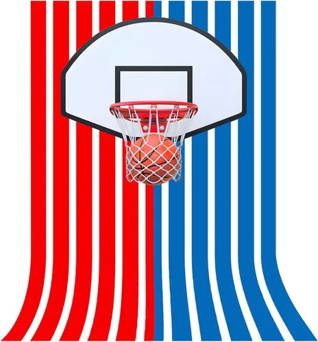 Miniatura 15 de Telón de fondo fotográfico de baloncesto de 5x3 pies, tapiz de pared deportivo, fondo de fotografía de zapatillas con rayas blancas y negras