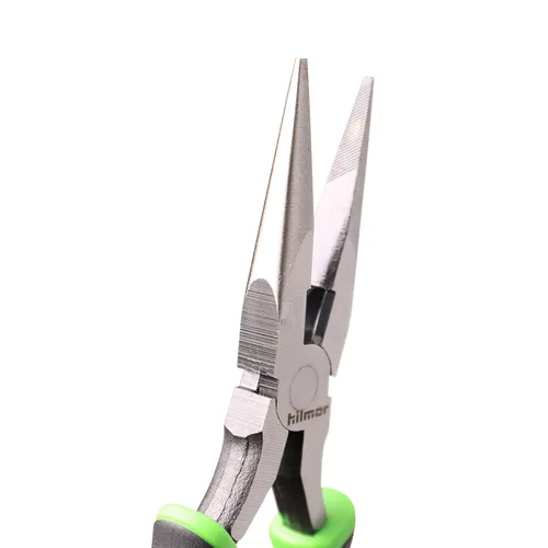 Miniatura 4 de Hilmor Alicates de punta larga de 6 pulgadas con mango de goma, negro y verde, LNP6 1885397