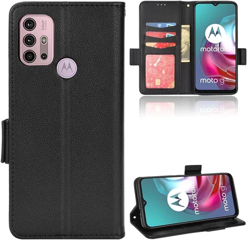 Miniatura 44 de Funda de piel sintética compatible con Motorola Moto E22 4G, funda de piel sintética compatible con Motorola Moto E22i 4G, color negro