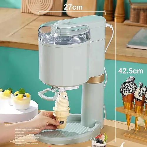 Miniatura 6 de Máquina de helado suave de 1 L para el hogar, mini máquina automática de helados y yogur, máquina compacta para bar y café
