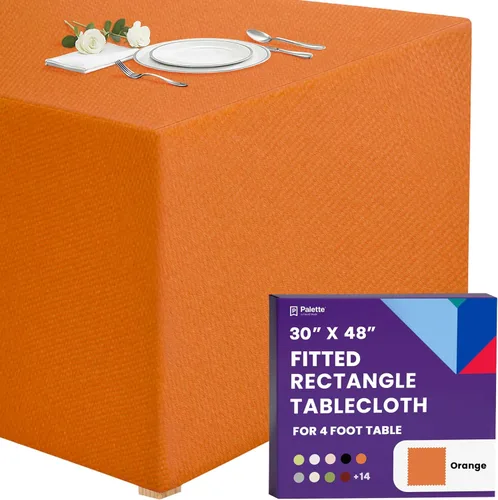 Miniatura 15 de Gee Di Moda - Mantel rectangular a medida en poliéster lavable para mesa de 4 pies, ideal para mesa de bufé, fiestas, cenas, bodas, vacaciones