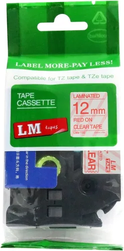 Miniatura 41 de Cinta LM - Brother PT-1010 3/8 pulgadas (0.354 in 0.35 laminadas) Negro sobre transparente compatible con TZe P-Touch Cinta para rotuladora Brother