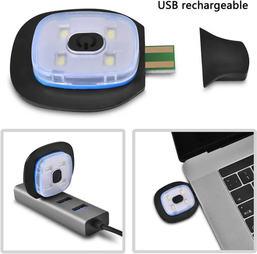 Miniatura 2 de Etsfmoa Gorro unisex con la luz, regalos para hombres, papá, padre, gorras recargables por USB
