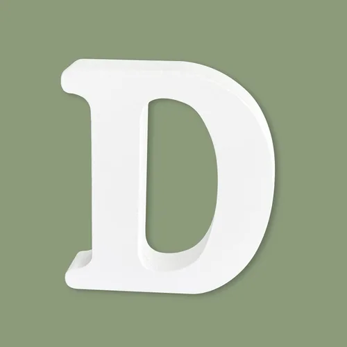 Miniatura 10 de Letras de madera de 4 pulgadas, letras del alfabeto de madera blanca para decoración de pared, letras de marquesina de madera sin terminar