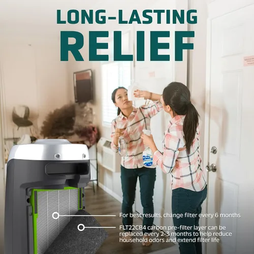 Miniatura 3 de GermGuardian Filtro de Aire B, Filtro de Repuesto HEPA Genuino de Toxinas Claras para Purificador de Aire, Elimina el 99.97% de los Contaminantes
