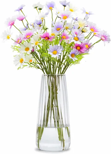 Miniatura 11 de Jarrón de cristal transparente, florero para centro de mesa, decoración del hogar, jarrones modernos para sala de estar, boda, oficina, mesa