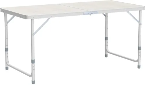 Miniatura 5 de Mesa de picnic plegable, 47.24 x 23.62 x 21.65 pulgadas, mesa plegable de aluminio ligera, mesa de campamento de aluminio, mesa portátil