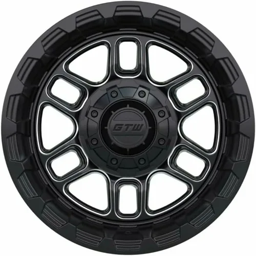 Miniatura 5 de GTW Combo de ruedas y neumáticos para carrito de golf de 12 pulgadas GTW Titan negro mate/ruedas mecanizadas en neumáticos radiales todo terreno