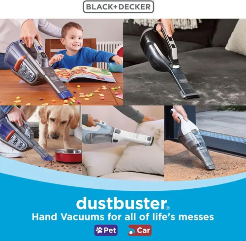 Miniatura 12 de BLACK+DECKER Dustbuster – Aspiradora portátil inalámbrica de mano, pequeño aspirador de mano para dormitorio, hogar y automóvil, potente 20V