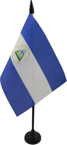 Miniatura 53 de Bandera de mesa de Anguila de 4 x 6 pulgadas, bandera de escritorio británica de Anguila, 5.9 x 3.9 in, palo y base de plástico negro AZ FLAG