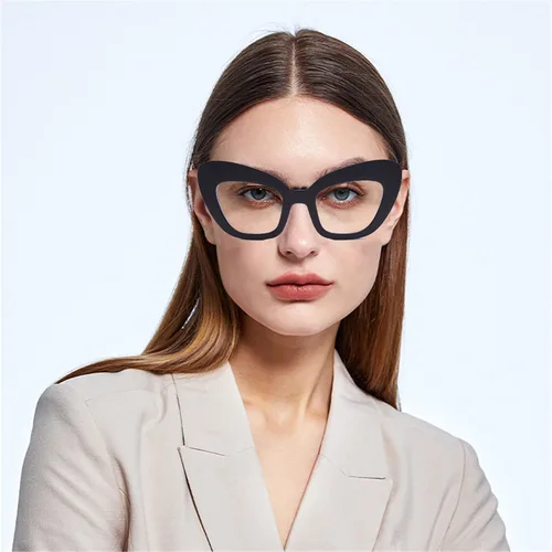Miniatura 5 de Paquete de 3 lectores de estilo, lentes de lectura con bloqueo de luz azul para computadora con ojo de gato para mujer (negro/rojo/rojo vino, 2.0)