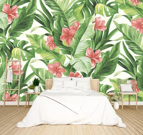 Miniatura 14 de Papel tapiz floral de peonía negra para dormitorio, flores botánicas moradas, hojas murales para sala de estar, fondo de TV, mural grande