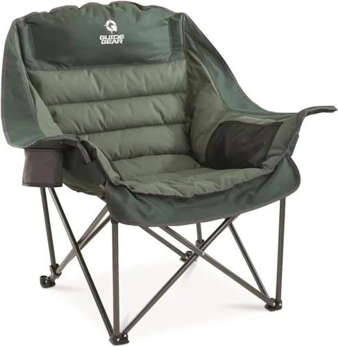 Guide Gear Silla de Campamento Acolchada Extra Grande de Tamaño Grande, Portátil, Plegable, Sillas Grandes de Playa y Campamento para Exteriores,