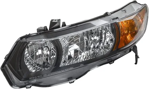 Repuesto para Honda 2006-2009 Civic Coupe LX, EX, DX 2009 Civic Coupe EX-L Conjunto de faros halógenos con bombillas izquierda/lado del conductor
