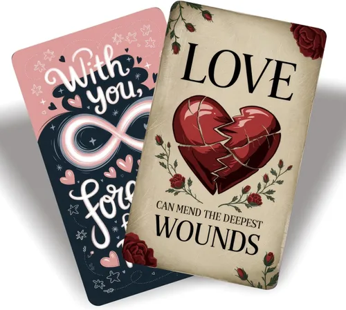 Miniatura 3 de Heartstring Oracle Cards, Twin Flame Love Oracle Cards, Oracle Deck y cartas de tarot para principiantes, 56 cartas con una guía detallada