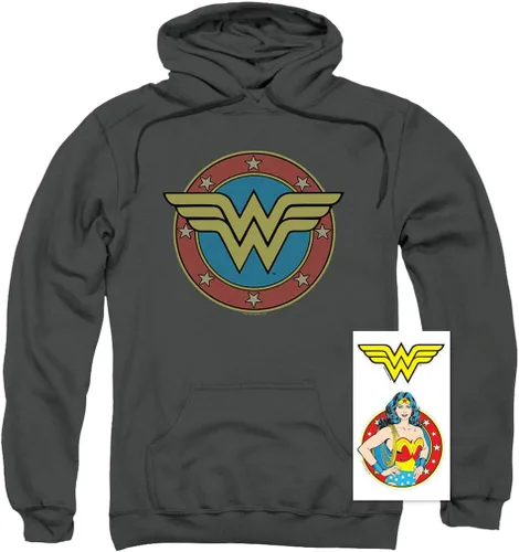 Miniatura 2 de Popfunk Sudadera clásica con capucha y calcomanías con logotipo de Wonder Woman