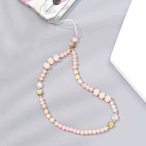 Miniatura 4 de Beaded Phone Charm Cute Fixed Beads Pearl Wristlet Chain Camera Wrist Strap CarKey Lanyard