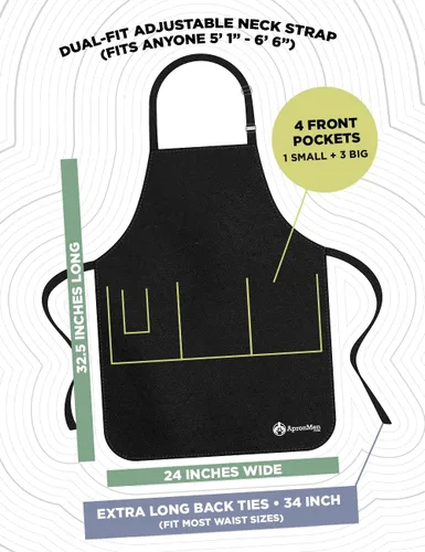 Miniatura 7 de ApronMen - Funny Apron For Men - BBQ Gifts for Men & Unique Gifts for Fathers - Mens Aprons for Grilling Me gustan las colillas de cerdo
