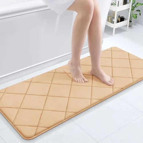 Miniatura 93 de OLANLY Tapete de baño de espuma viscoelástica de 24 x 16 pulgadas, ultra suave y absorbente, lavable a máquina, cómodo tapete de baño para suelo