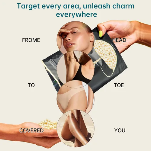 Miniatura 4 de 1 libra de granos de cera dura, kit de cera en perlas de Lifestance para depilación de cera dura para cabello fino y delgado, piel sensible, perlas