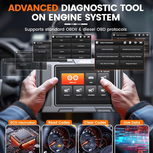 Miniatura 4 de ANCEL HD3600 Herramienta de diagnóstico para equipos pesados con regeneración D-P-F, escáner completo de camiones de alta resistencia, escáner