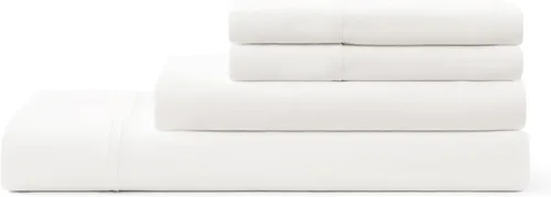 Miniatura 15 de UGG Juego de sábanas refrescantes de lujo de 4 piezas para cama King, con bolsillos profundos, ropa de cama prémium con 2 fundas de almohada, Blanco